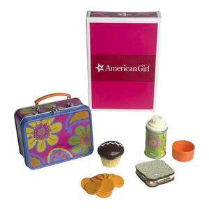 American Girl Doll Julie School Lunch Box Set Sandwich Chips Thermos Lid Cupcake